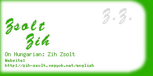 zsolt zih business card